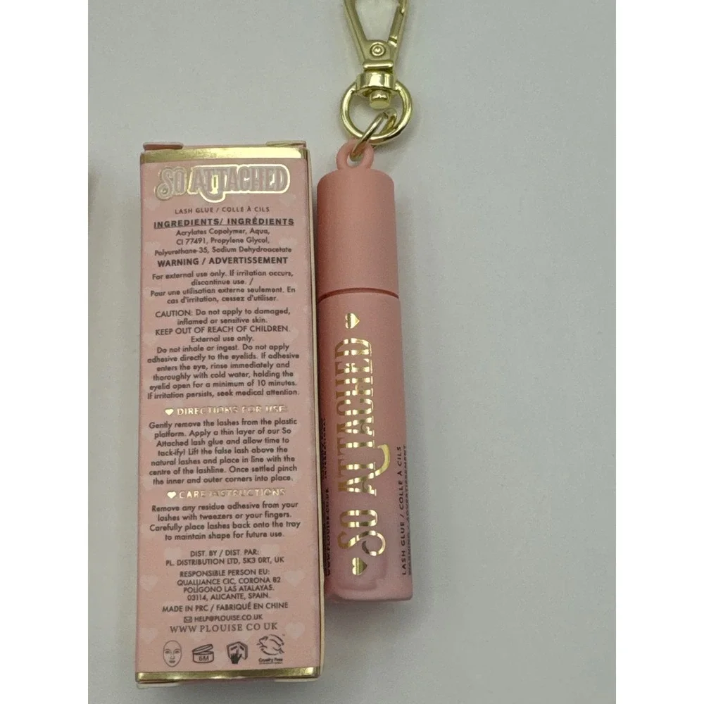 Plouise Tearproof Black Mascara & So Attached‎ Pink Lash Glue Keychain Mini Set
